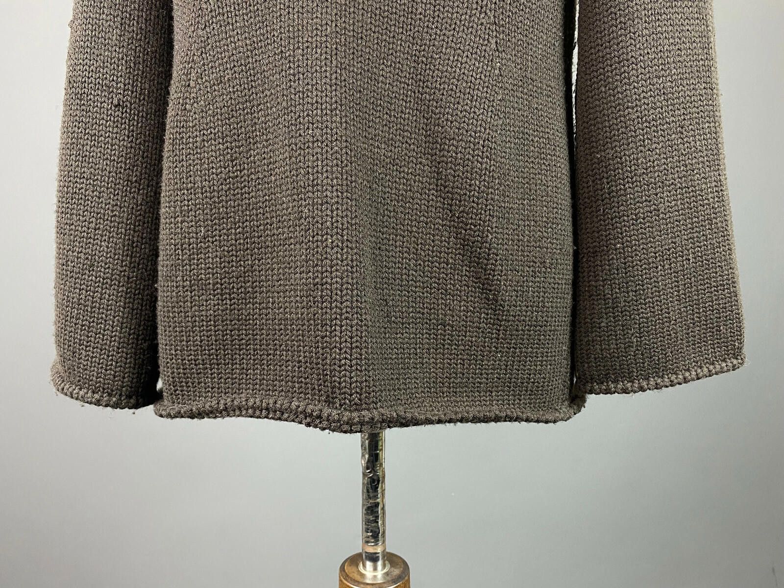 Designer Hemisphere Brown Faux Fur Knited Cardigan Sweater Size 42 Size M / US 6-8 / IT 42-44 - 7 Thumbnail