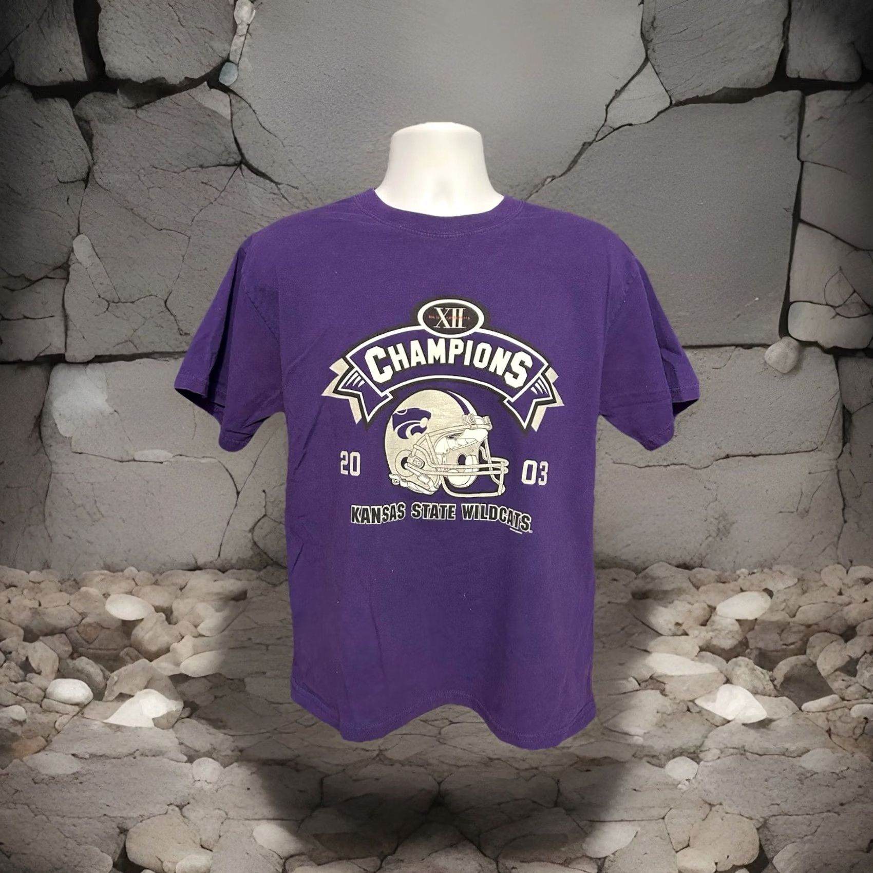 Vintage Kansas State Football Champions 2003 Vintage T-Shirt Large Purple Men's Shirt Size US L / EU 52-54 / 3 - 3 Thumbnail
