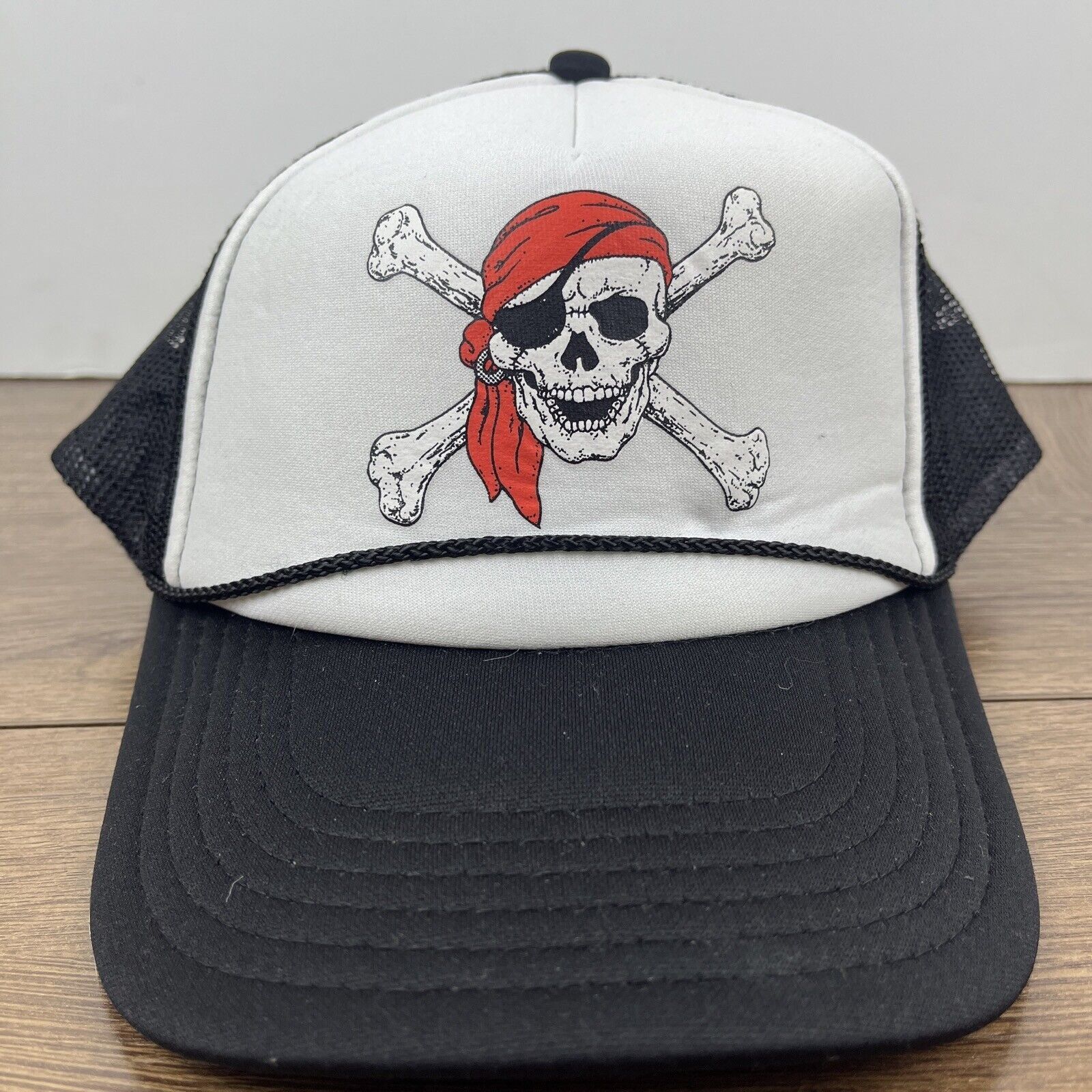 Other Pirate Hat Skull Pirate Black Hat Adjustable Adult Size Hat Size ONE SIZE - 3 Thumbnail