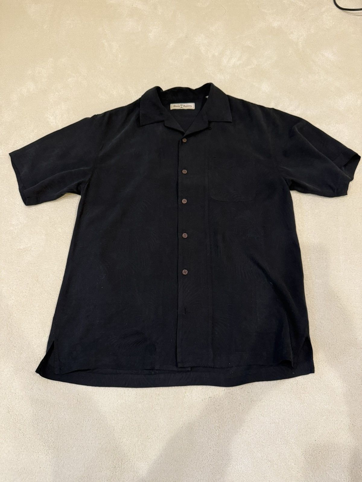 Tommy Bahama Tommy Bahama Black Silk Button-Up Shirt Size US S / EU 44-46 / 1 - 1 Thumbnail