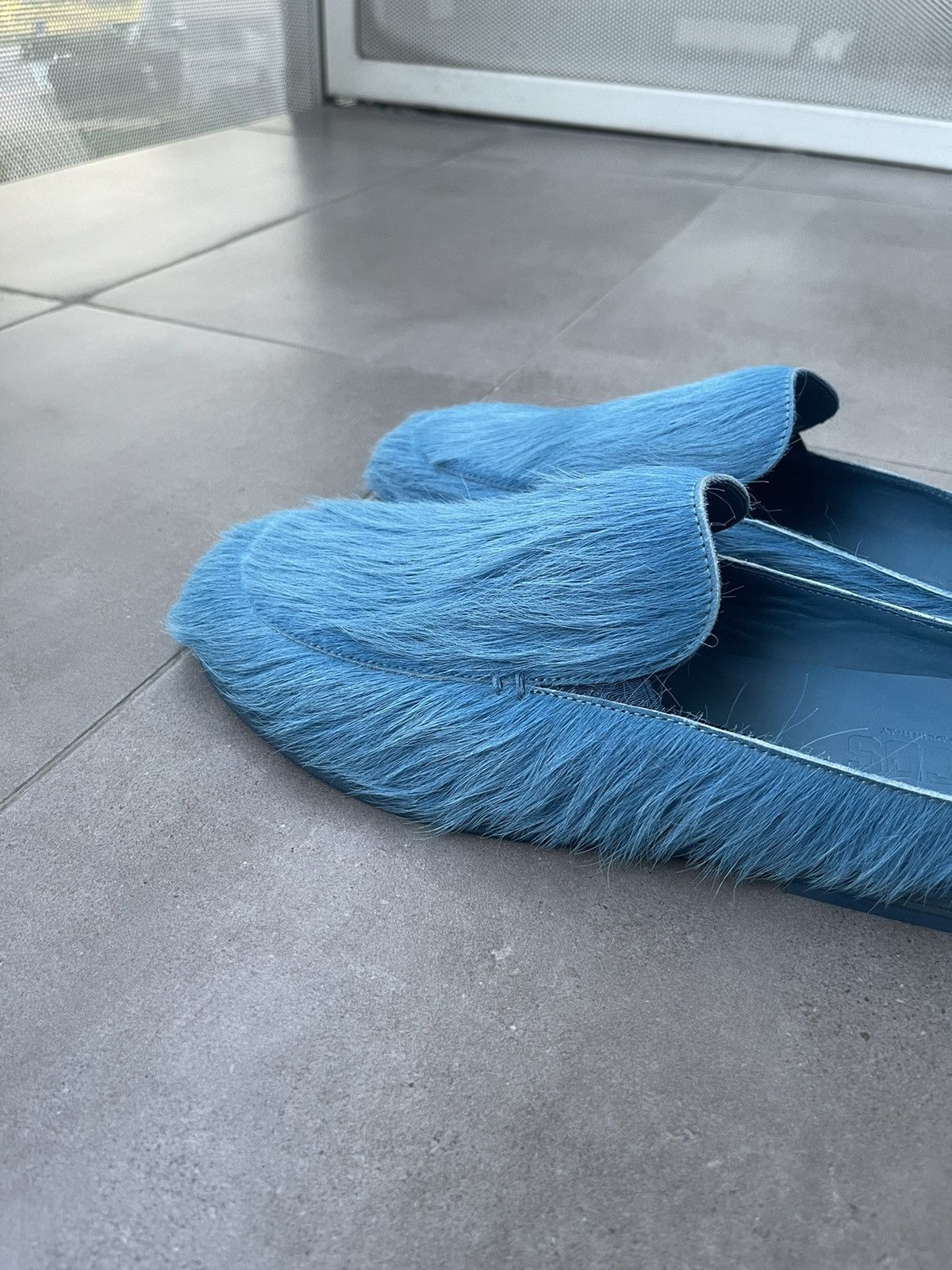 GCDS × Marni !DS! SS23 GCDS Fussbet Calf Hair Blue Cavallino Mules Clogs Size US 10 / EU 43 - 4 Thumbnail