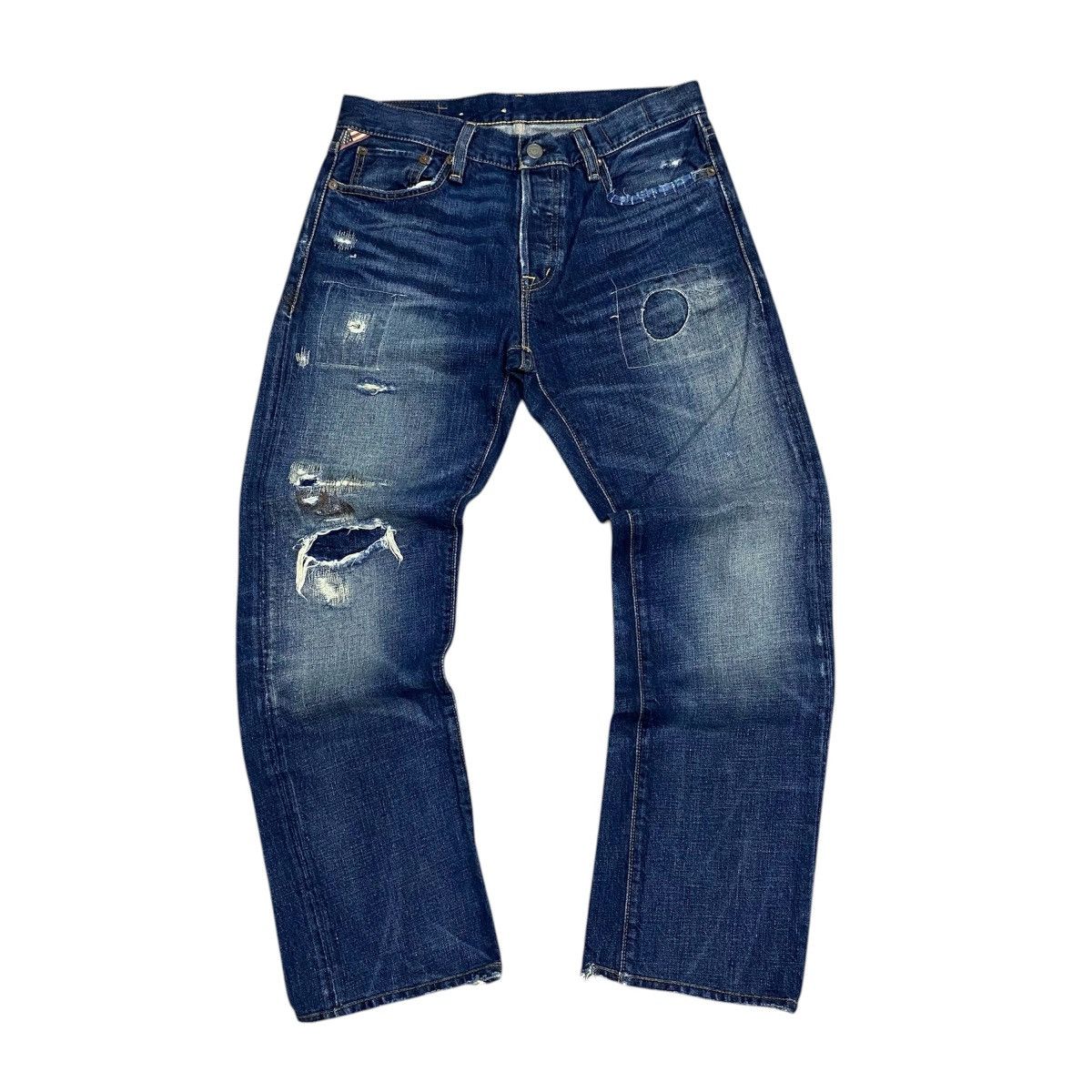 RRL Ralph Lauren Ralph Lauren Distressed Denim Pant Size US 30 / EU 46 - 2 Thumbnail