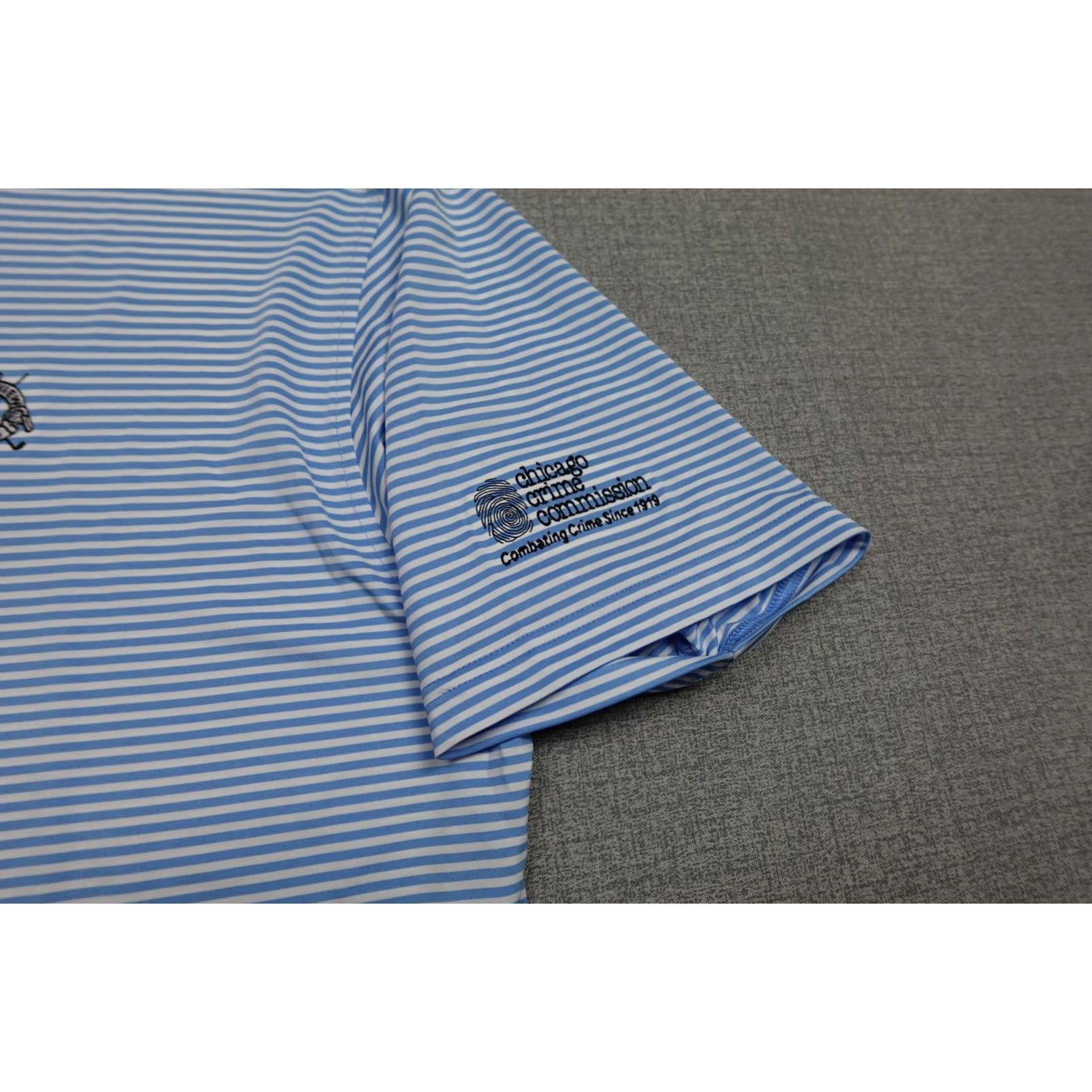 Footjoy FootJoy Golf Polo Mens XL Blue Stripe Glen View Club Chicago Crime Commission Size US XL / EU 56 / 4 - 3 Thumbnail