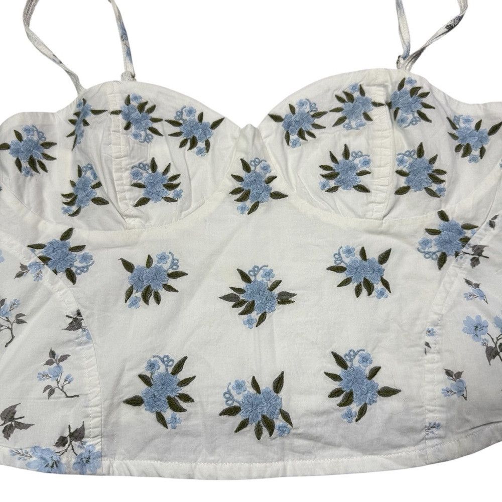 Free People NWT New $98 Free People Wild Flowers Embroidered Bustier Te Size S / US 4 / IT 40 - 4 Thumbnail