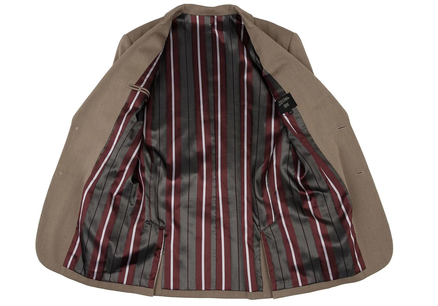 Jean Paul Gaultier Wool and Rayon Stripe 2B Jacket in Beige Size 48 Size US M / EU 48-50 / 2 - 14 Thumbnail