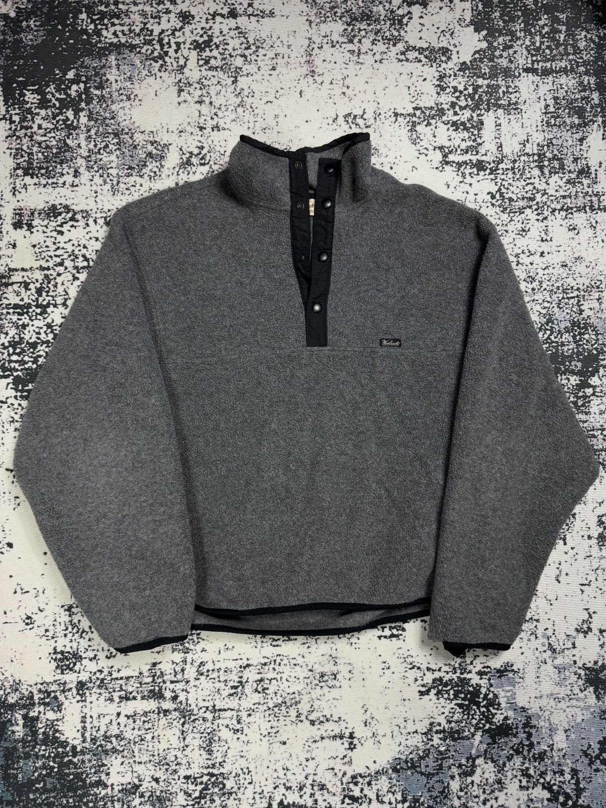 Vintage × Woolrich Woolen Mills Vintage Woolrich Fleece Button Neck Grey XL Size US XL / EU 56 / 4 - 1 Thumbnail