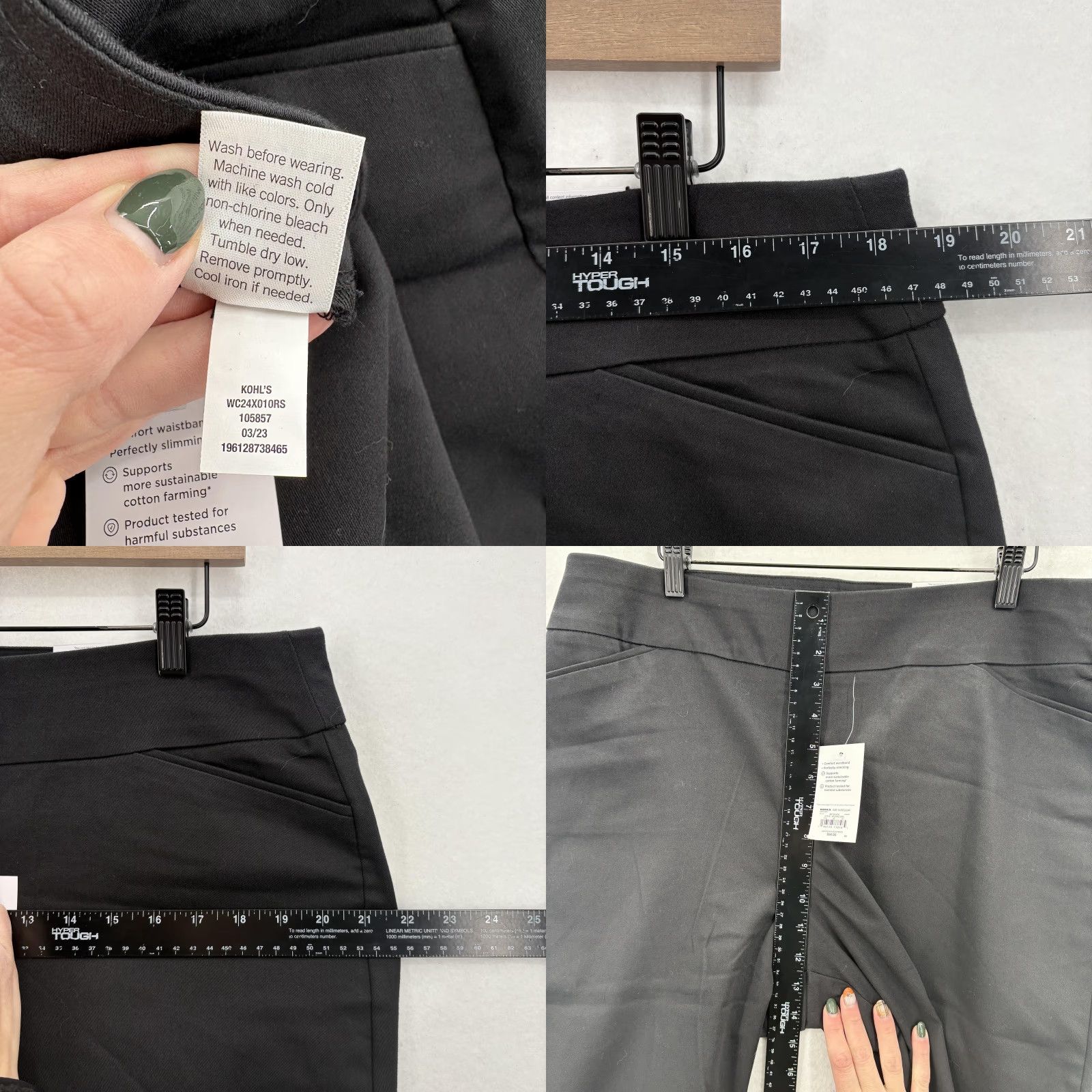 Croft & Barrow Croft & Barrow Capri Pants Womens 16 Black Effortless Stretch Mid Rise Casual Size 38" / US 16 / IT 52 - 8 Thumbnail