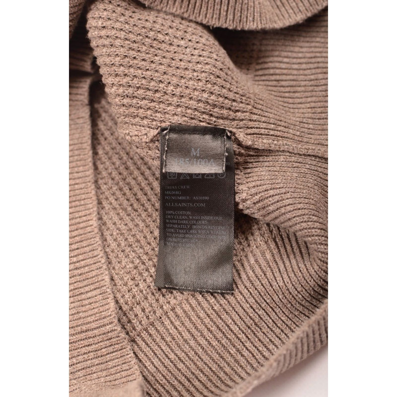 Allsaints Allsaints Trias Crew Knit Cotton Pullover Sweater M Brown Mens Size US M / EU 48-50 / 2 - 4 Thumbnail