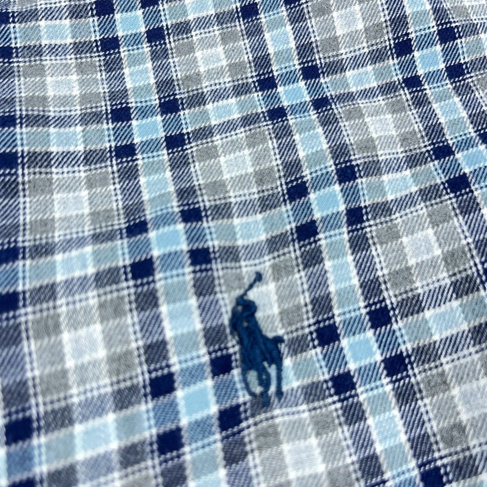 Ralph Lauren Ralph Lauren Shirt Men XL Blue Gray Plaid Button-Up Flannel Tartan Blake Soft Mens Size US XL / EU 56 / 4 - 5 Thumbnail