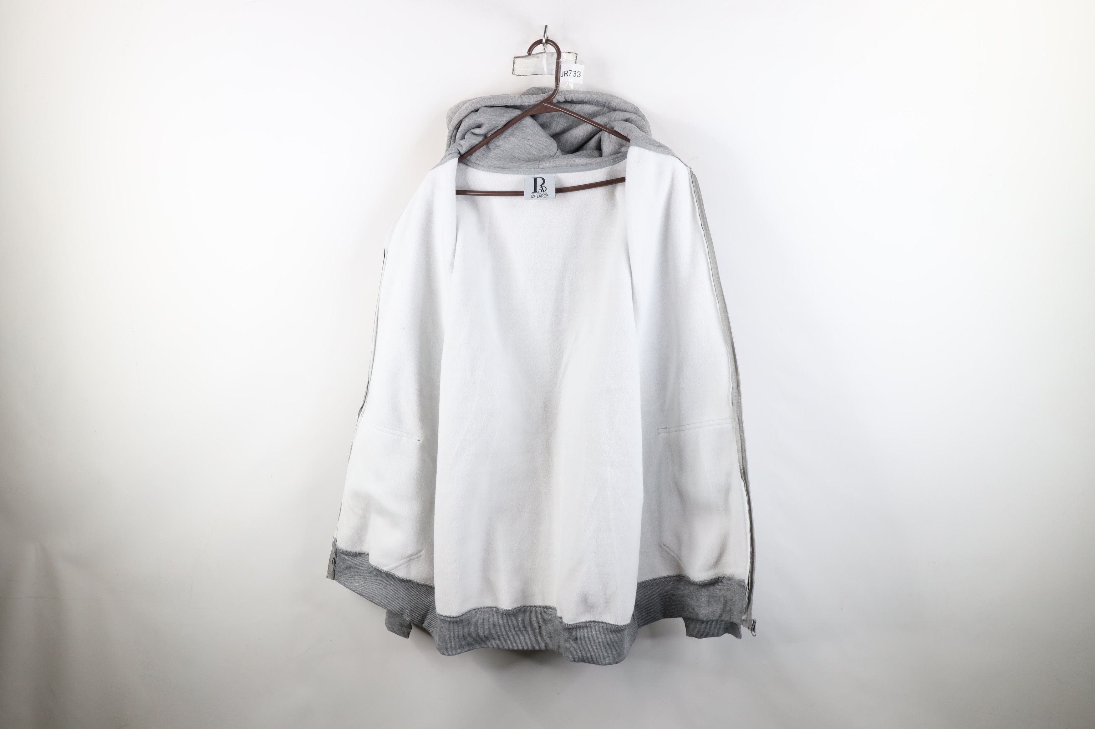 Vintage Vintage 90s Y2K Streetwear Heavyweight Full Zip Hoodie Gray Size US XXL / EU 58 / 5 - 9 Thumbnail