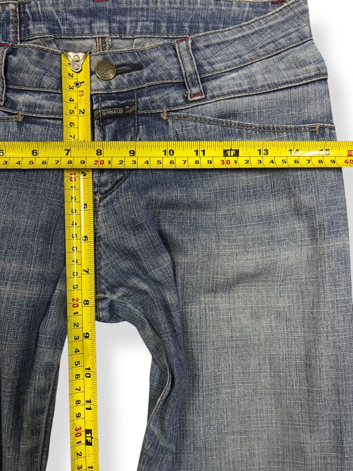 Marithe + Francois Girbaud Vintage Marithe Francois Girbaud Flare Distressed Jeans Size 29" - 15 Thumbnail