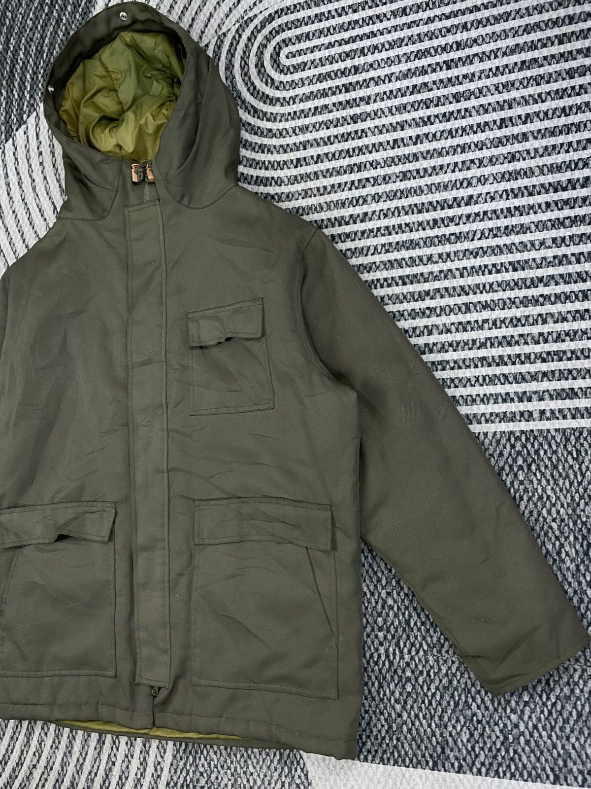 Japanese Brand Vintage Dr.Martens Airwair Green Army Hooded Jacket Size US XL / EU 56 / 4 - 4 Thumbnail