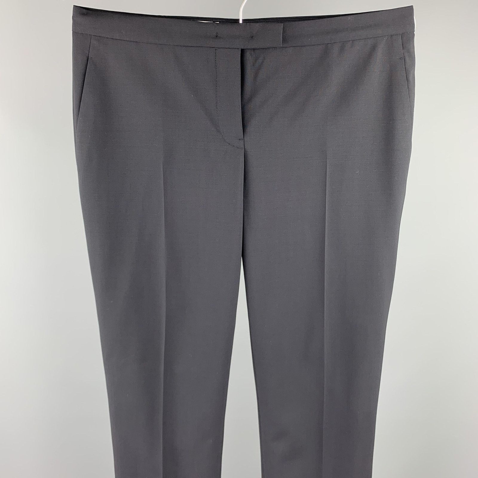 Jil Sander JIL SANDER Size 6 Black Straight Leg Dress Pants Size 28" / US 6 / IT 42 - 2 Thumbnail