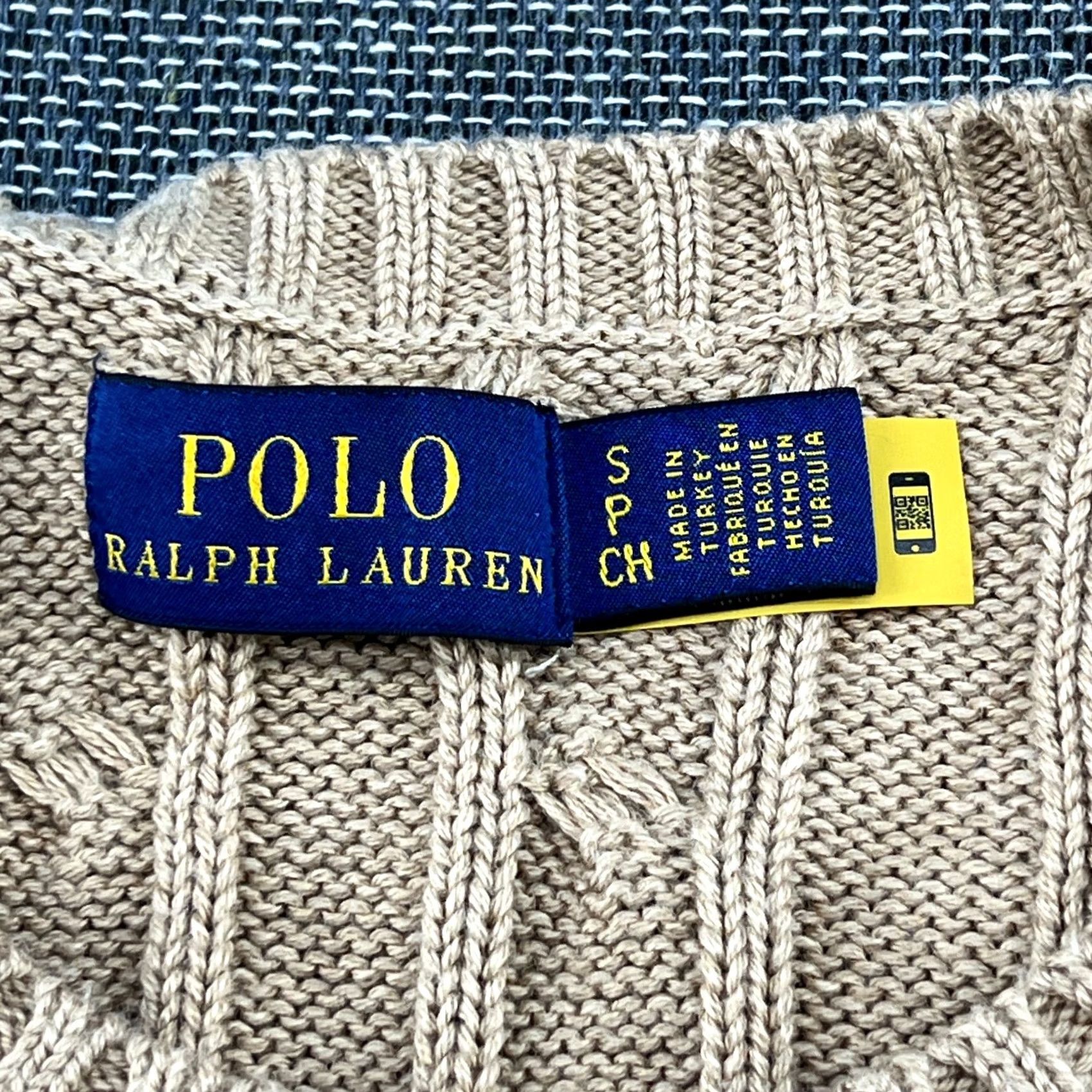 Polo Ralph Lauren Polo Ralph Lauren Womens Sweater Small Beige Cable Knit Jumper Crewneck Size S / US 4 / IT 40 - 5 Thumbnail