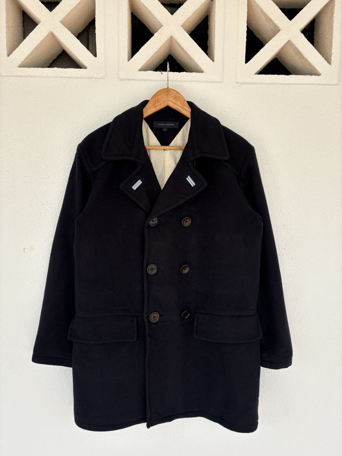 Tommy Hilfiger Tommy Hilfiger Wool Blend Peacoat Jacket Size US M / EU 48-50 / 2 - 2 Thumbnail