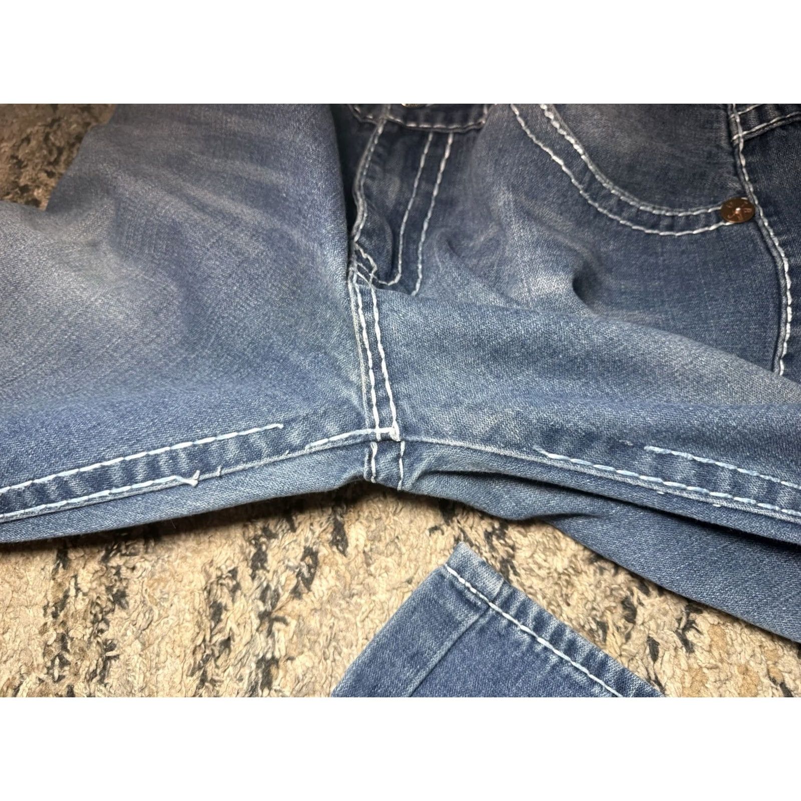 True Religion VINTAGE True Religion Jeans Mens Joey Super T Denim Blue Size 36x34 USA Made Size US 36 / EU 52 - 7 Thumbnail