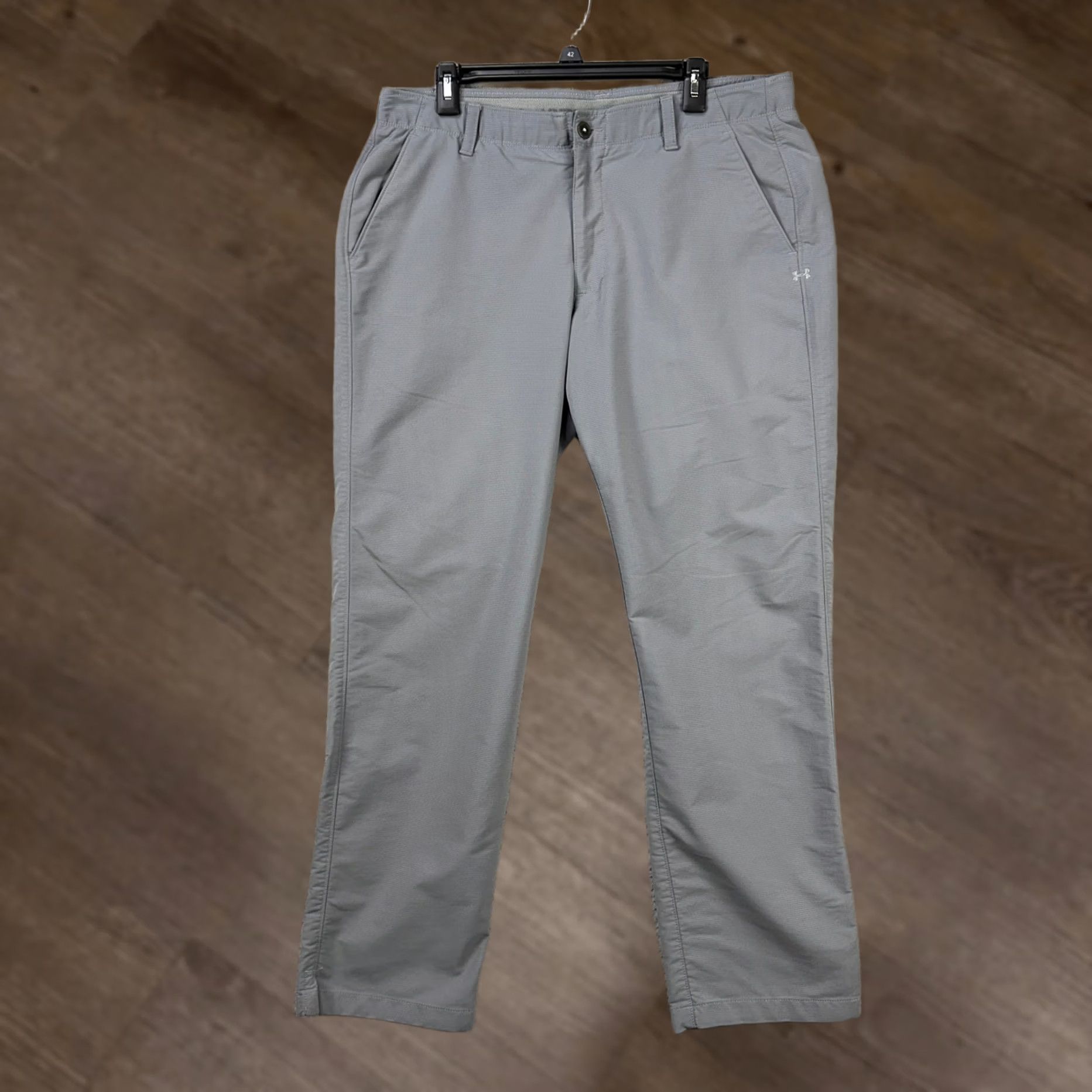 Under Armour Under Armour Men Golf Chino Pants 36X32 Gray Flat Front Performance Straight Leg Size US 36 / EU 52 - 1 Thumbnail
