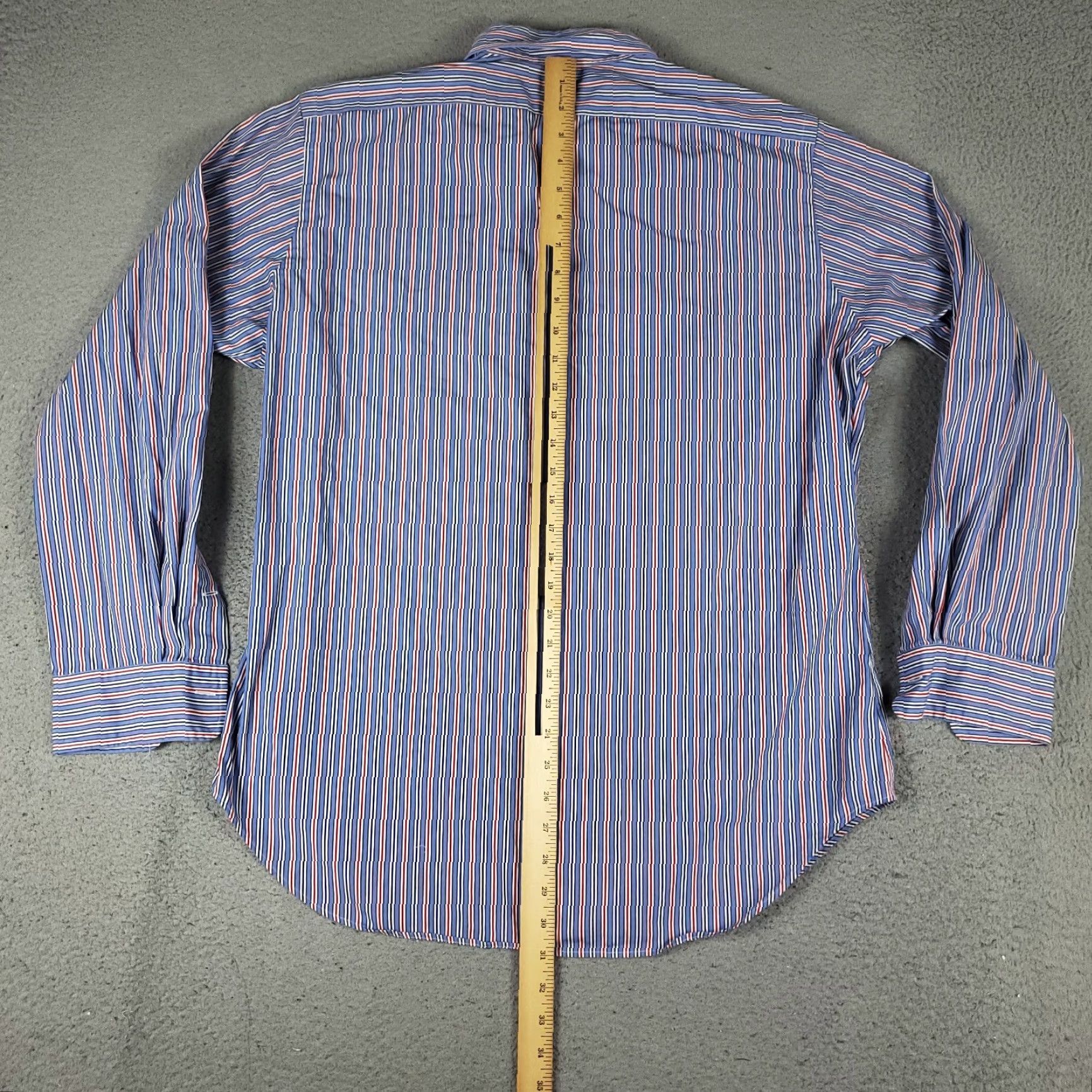 Ralph Lauren Ralph Lauren Shirt Mens 16 Blue Red Striped Button-Up Long Sleeve Size 42R - 3 Thumbnail