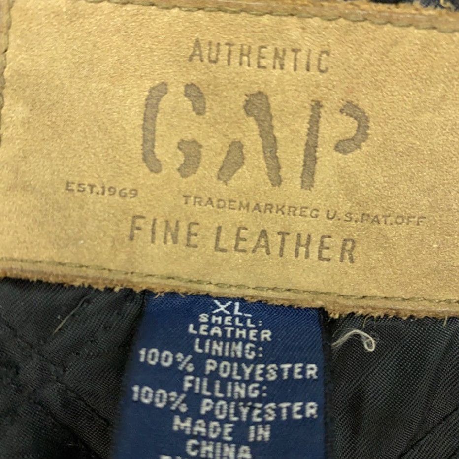 Gap VINTAGE Gap Leather Jacket Womens XL Black Insulated Zip Size XL / US 12-14 / IT 48-50 - 7 Thumbnail