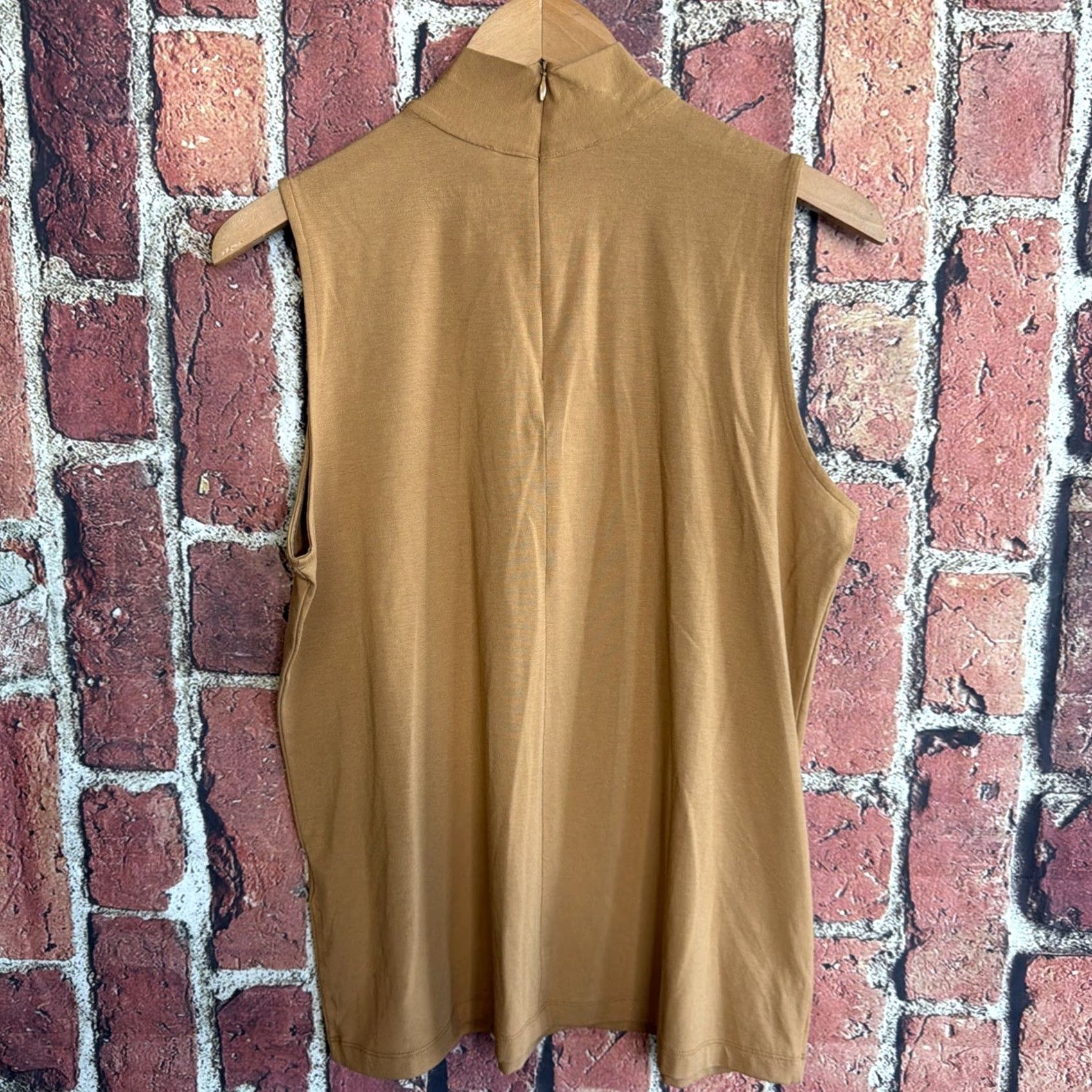 Vintage Chico's Design Sleeveless Women's Turtleneck Top Brown Striped Size L Size L / US 10 / IT 46 - 3 Thumbnail