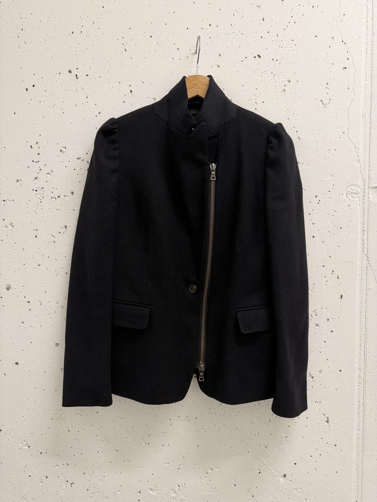 Dries Van Noten Dries Van Noten Asymmetric Zip Wool Blazer Size M / US 6-8 / IT 42-44 - 2 Thumbnail