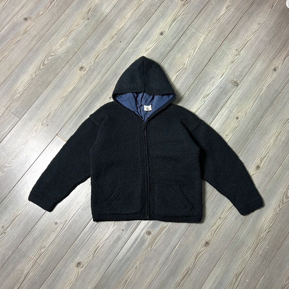 Handmade Pachamama Wool Handknit Zip Sweater Jacket Size M / US 6-8 / IT 42-44 - 1 Thumbnail