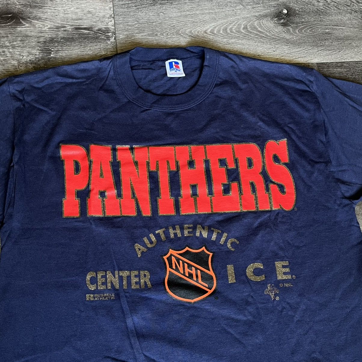 Russell Athletic Vintage 90s NHL Florida Panthers Center Ice Graphic T Shirt Size US M / EU 48-50 / 2 - 3 Thumbnail