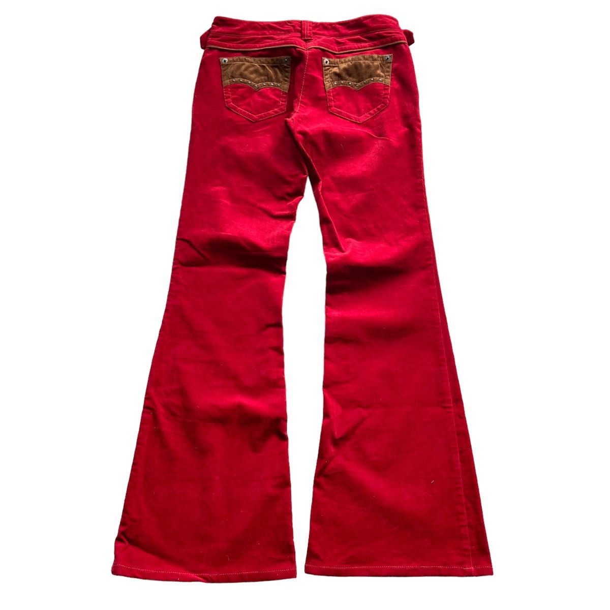 Japanese Brand Japanese-CASH Corduroy Studded Flare Pants Size US 29 - 2 Thumbnail