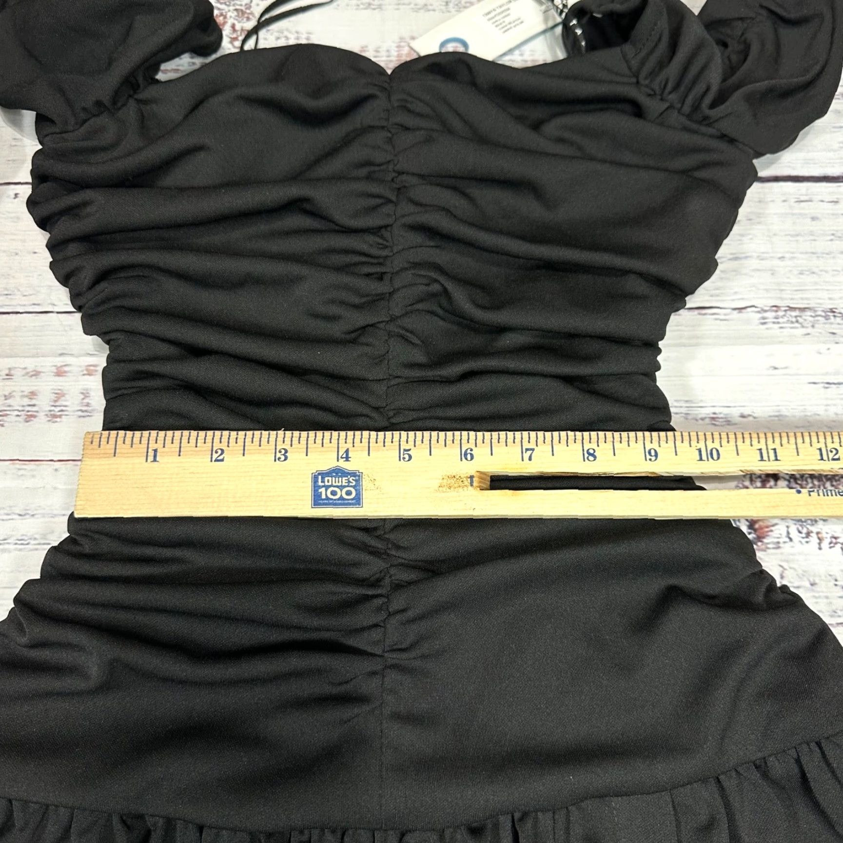 Tanya Taylor Tanya Taylor Marla Maxi Dress Womens Sz 0 Black Long Sleeve Ruched Bodice Gothic Dress Size XS / US 0-2 / IT 36-38 - 4 Thumbnail