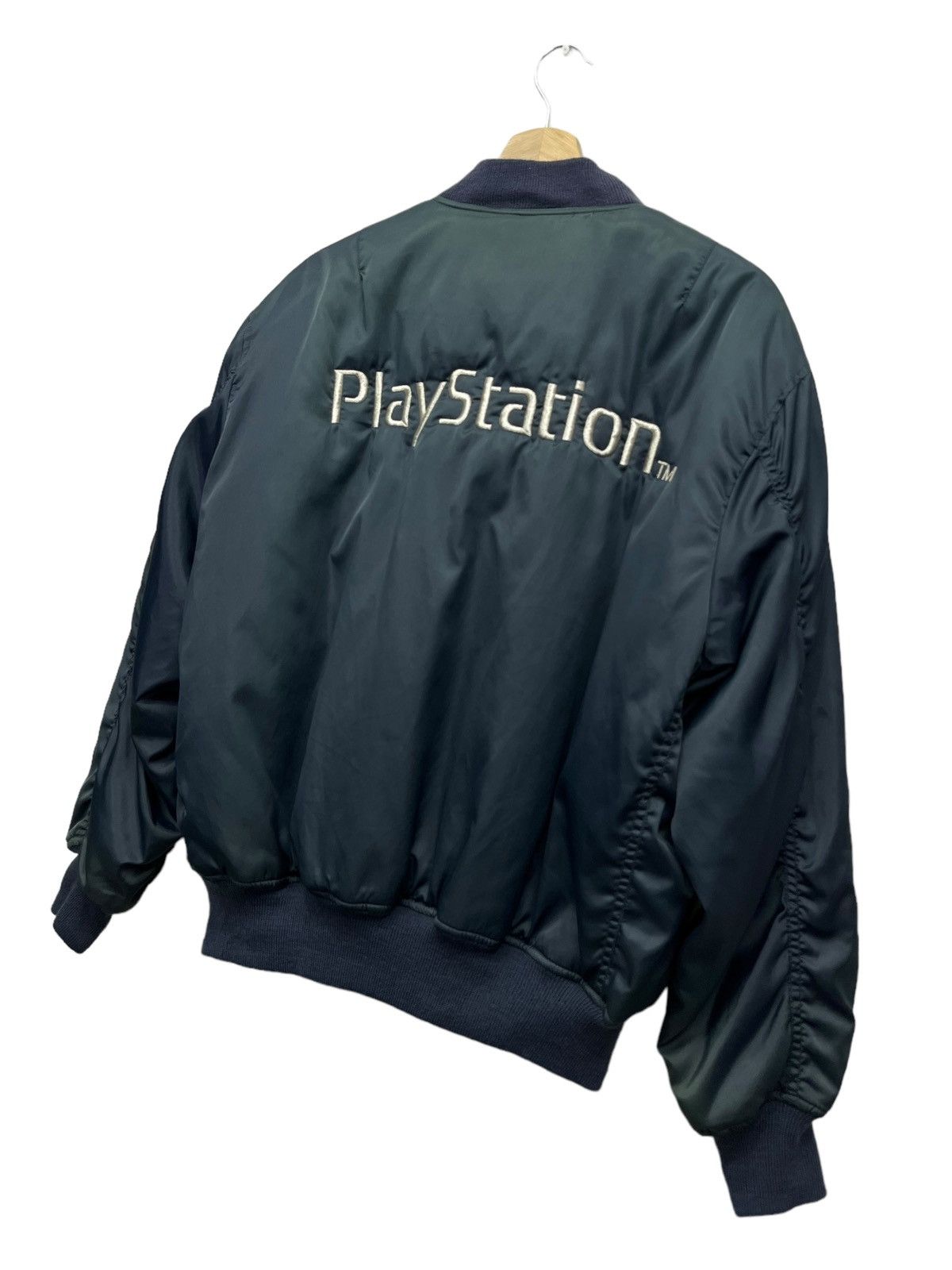 Playstation 🔥Vintage PLAYSTATION Embroidered Emerald Sun Faded Bomber Size US M / EU 48-50 / 2 - 1 Thumbnail