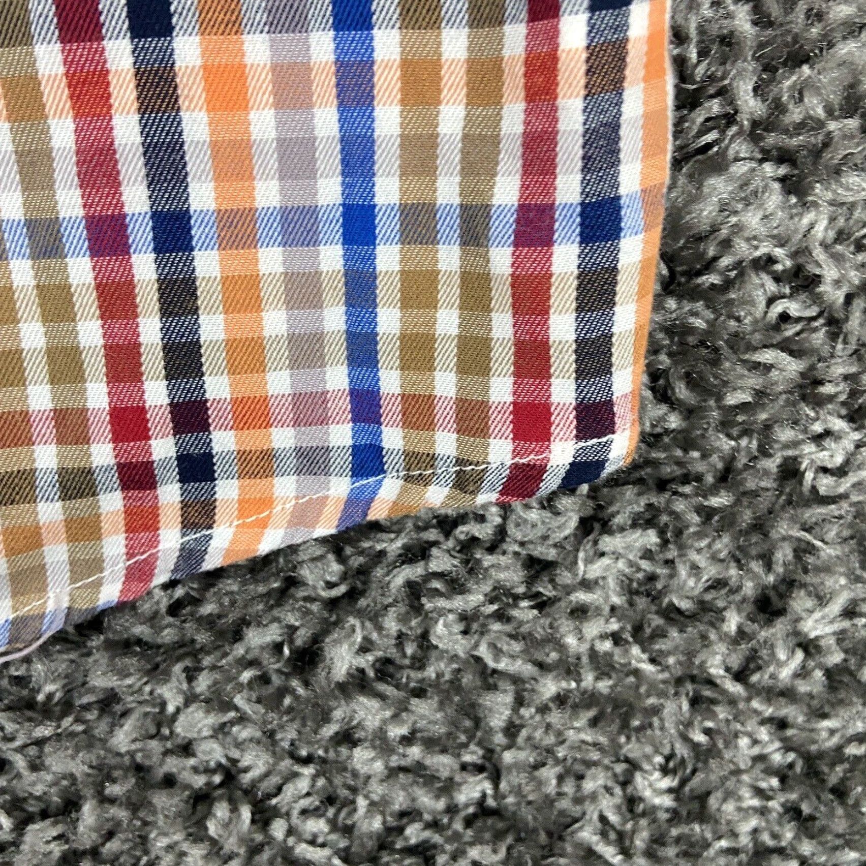 Vintage FX Fusion Men's Plaid Button Up Long Sleeve Shirt Orange M Size US M / EU 48-50 / 2 - 2 Thumbnail