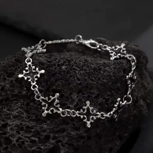 VIBE Gothic Punk Vintage Cross Charm Bracelet Size ONE SIZE - 7 Thumbnail