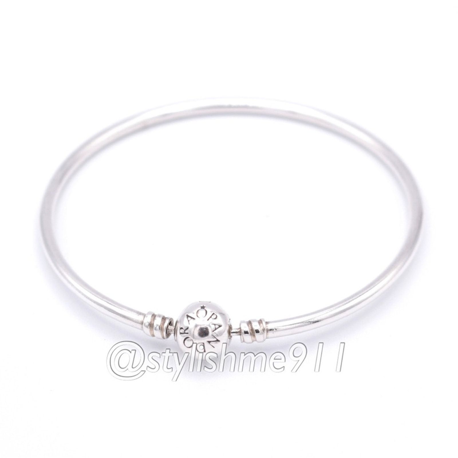 pandora Authentic PANDORA Bangle Bracelet with Pandora Clasp Size ONE SIZE - 1 Thumbnail