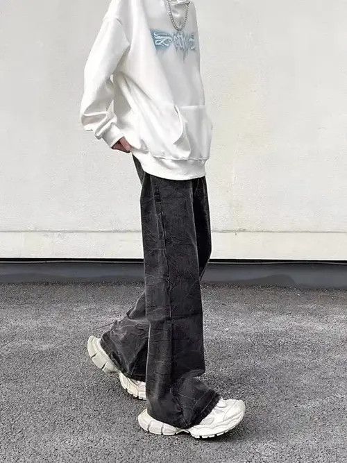 Jean Vintage washed corrugated bootcut jeans Size US 32 / EU 48 - 3 Thumbnail