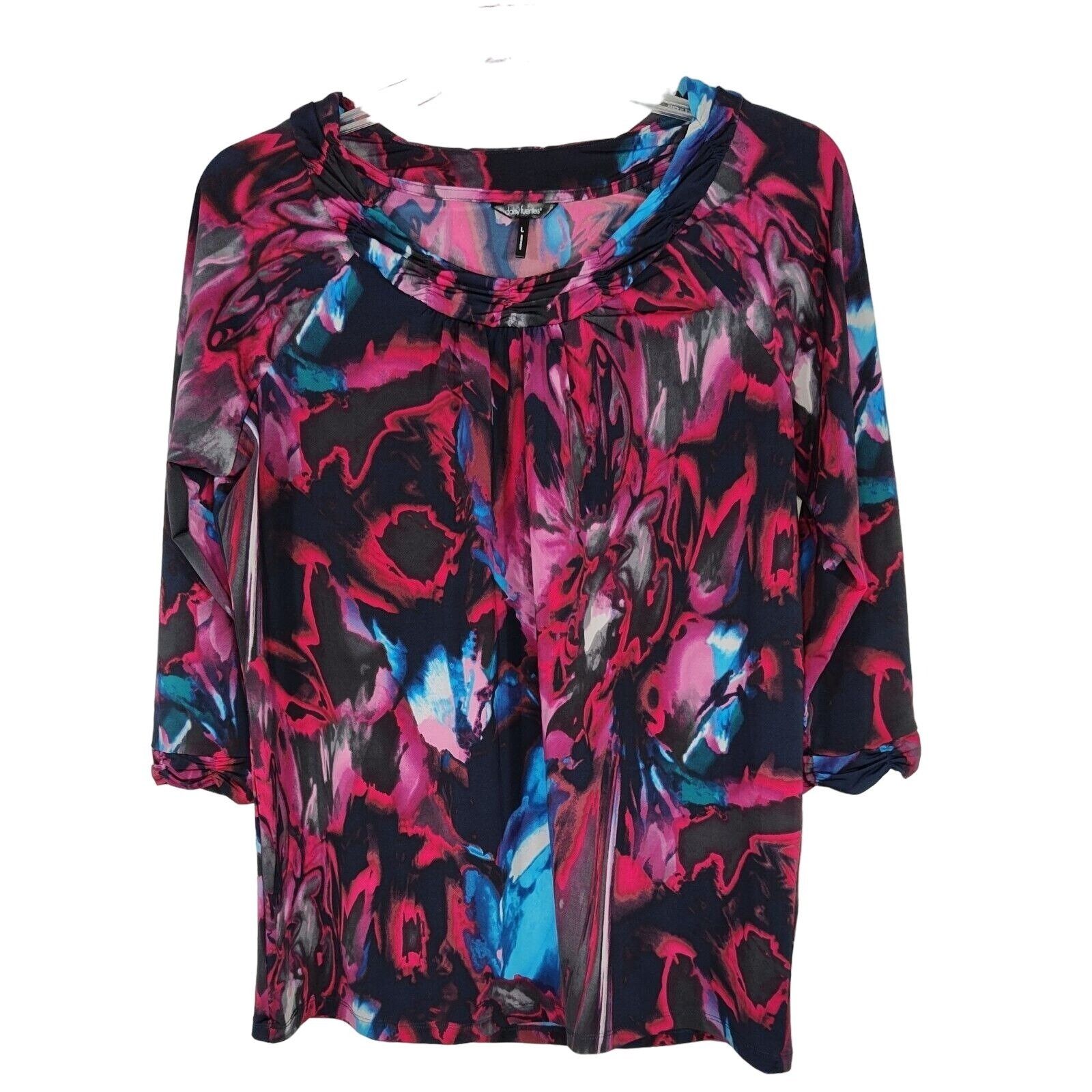 Other Daisy Fuentes Tunic Top Women Size L Blue Pink Red Colorful Size L / US 10 / IT 46 - 1 Thumbnail