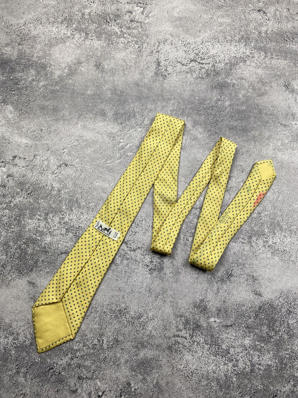 Hermes Hermes Tie Paris 100% Silk Made In France Polka Dot Necktie Size ONE SIZE - 2 Thumbnail