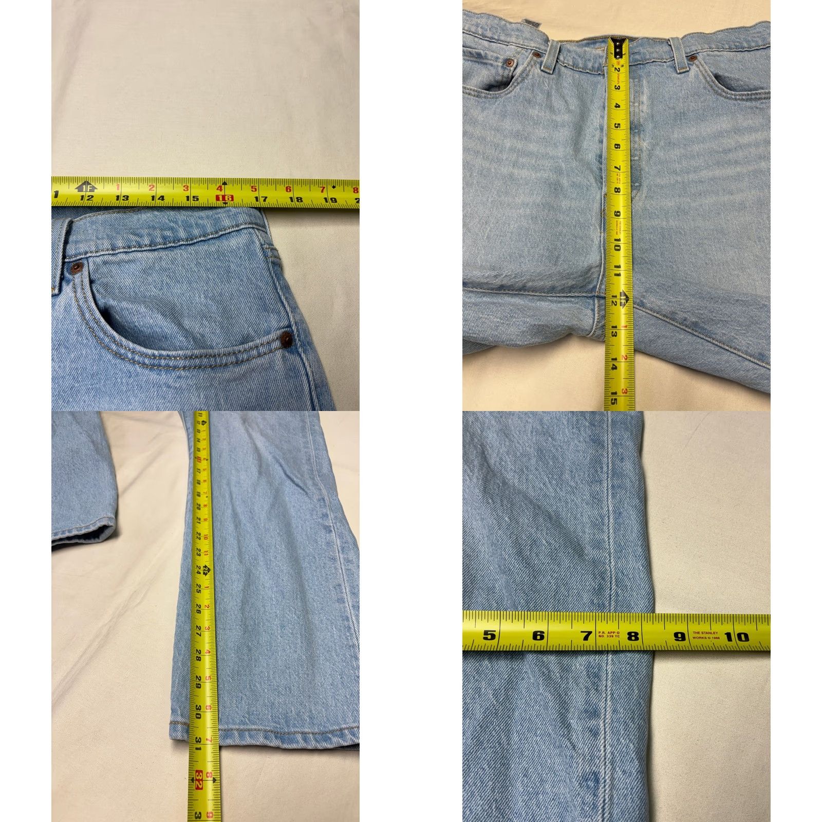 Levi's VINTAGE Levi's 501 Premium Big E Mens Light Wash Straight Leg Button Fly Jeans W34 L32 Size US 34 / EU 50 - 9 Thumbnail