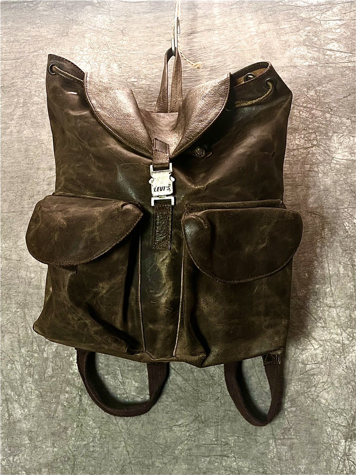 Levi's × Vintage Vintage Leather Bag Brown Levi’s 90s Avantgarde Size ONE SIZE - 1 Thumbnail