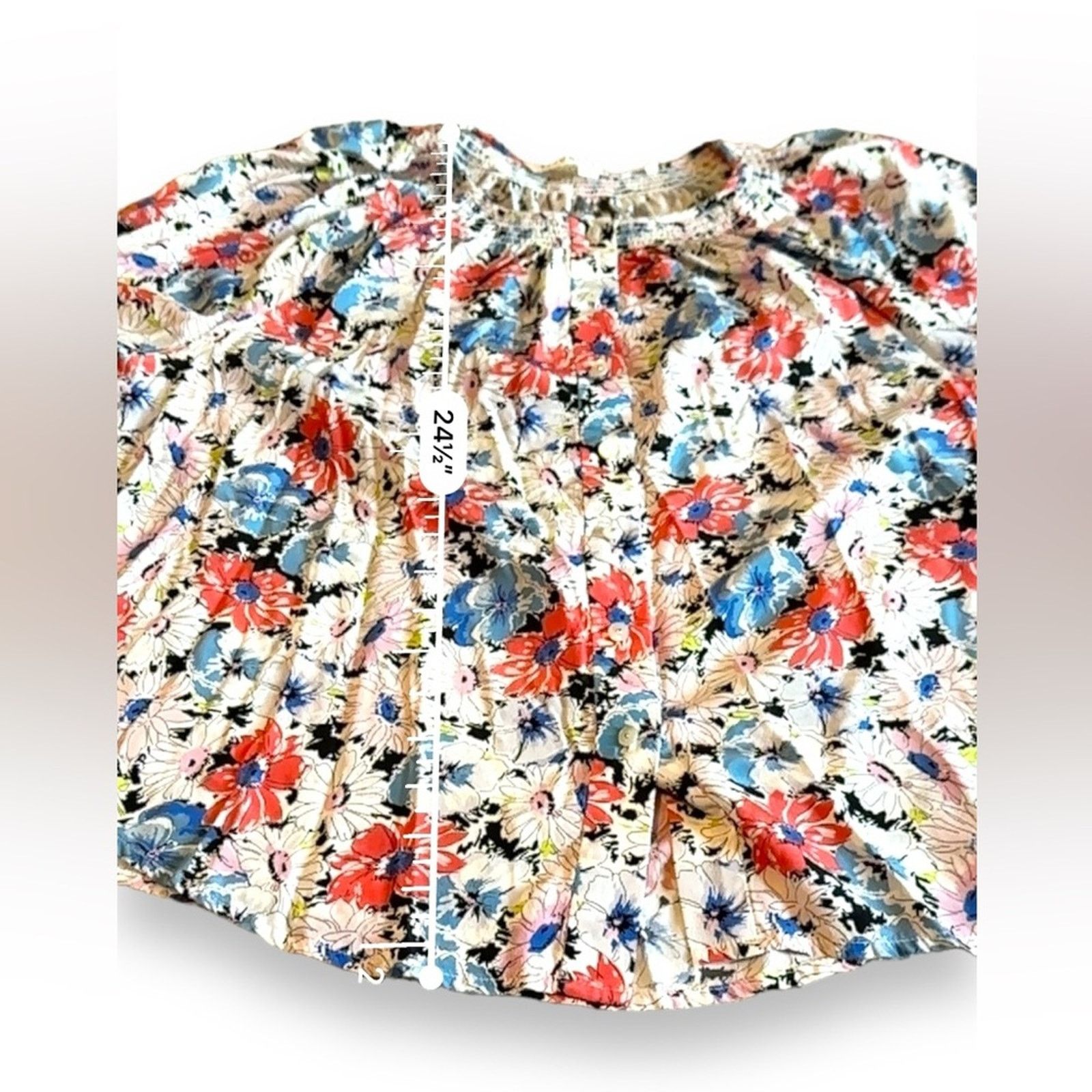 Veronica Beard Veronica Beard Madge 100% Silk Floral Print Long Sleeve Top Size L / US 10 / IT 46 - 11 Thumbnail