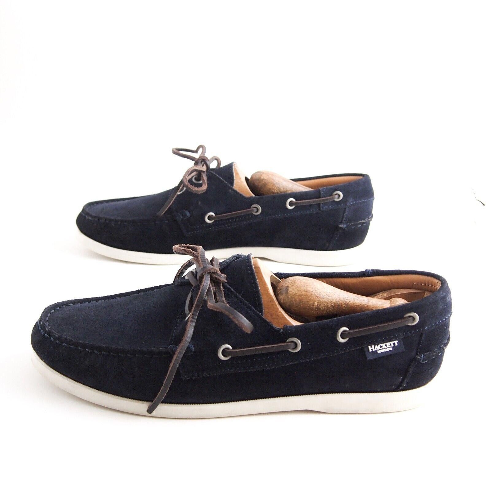 Designer Hackett London Boat Shoes Black Suede Mens EU 41 US 8 Size US 8 / EU 41 - 3 Thumbnail