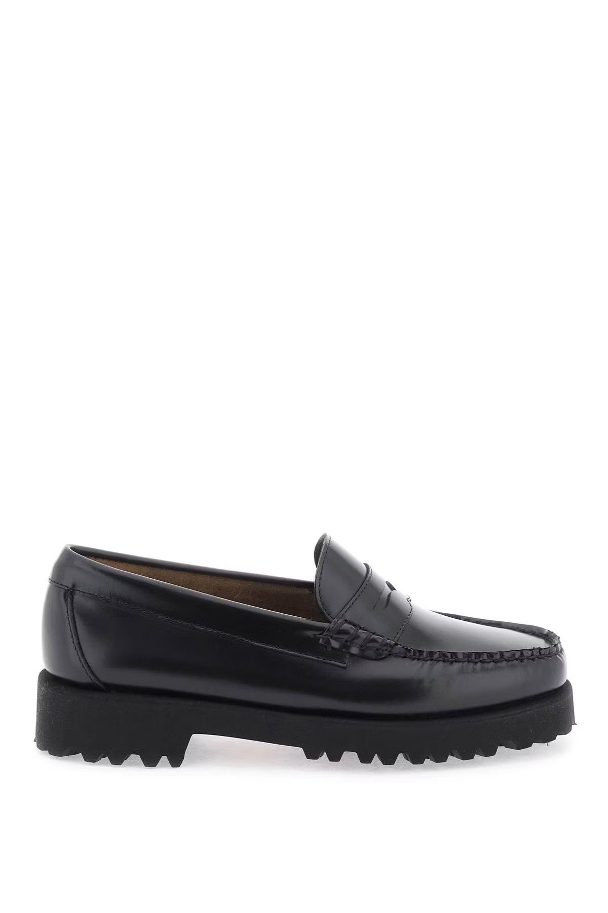 image of G H Bass Co O1S22I1N0524 Weejuns 90's Mocassins In Black Shoes, Women's (Size 7)