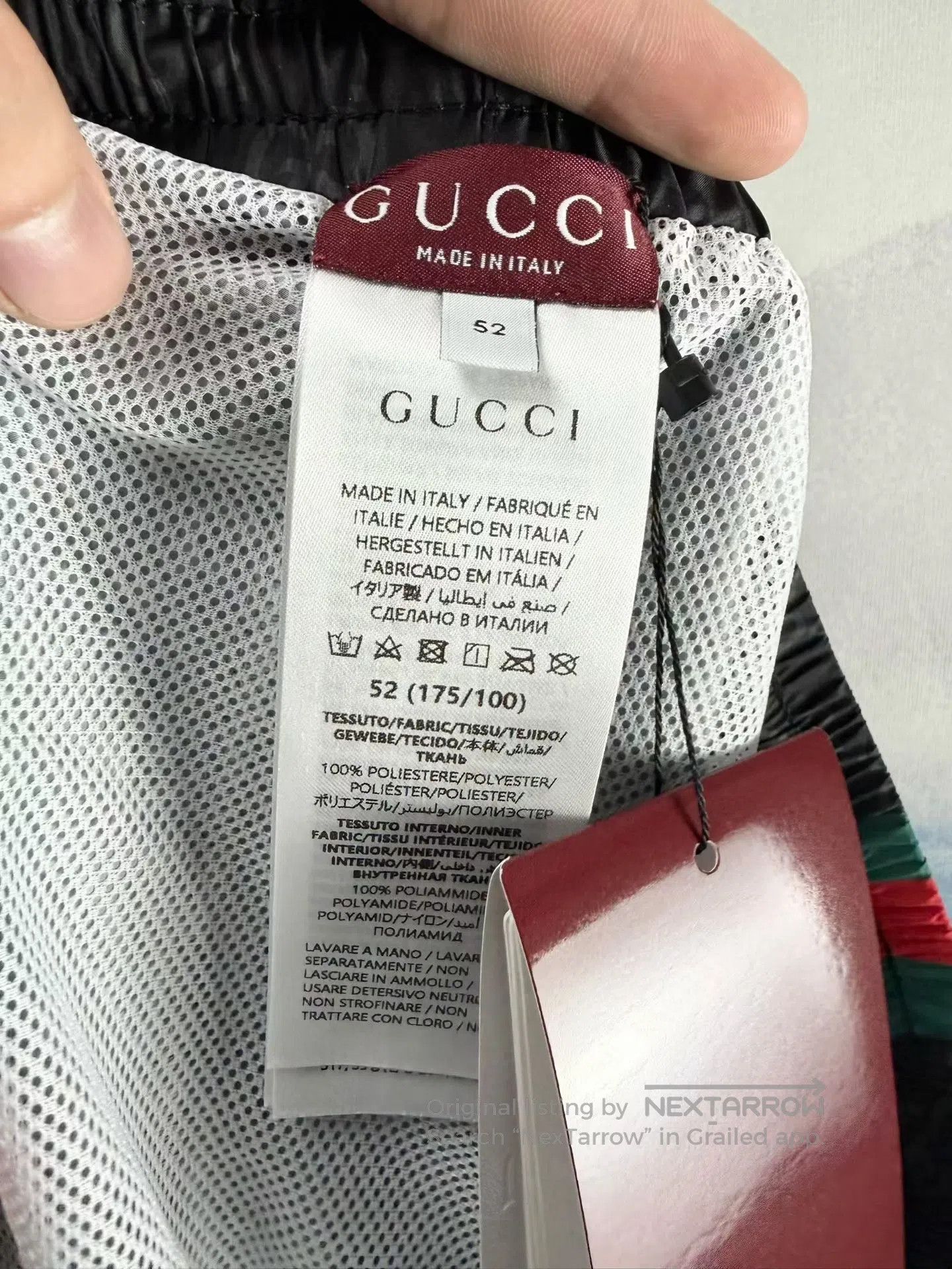 Gucci Guicci Black Red and Green Stripe Tone-on-Tone All-Over Pr Size US 36 / EU 52 - 4 Thumbnail