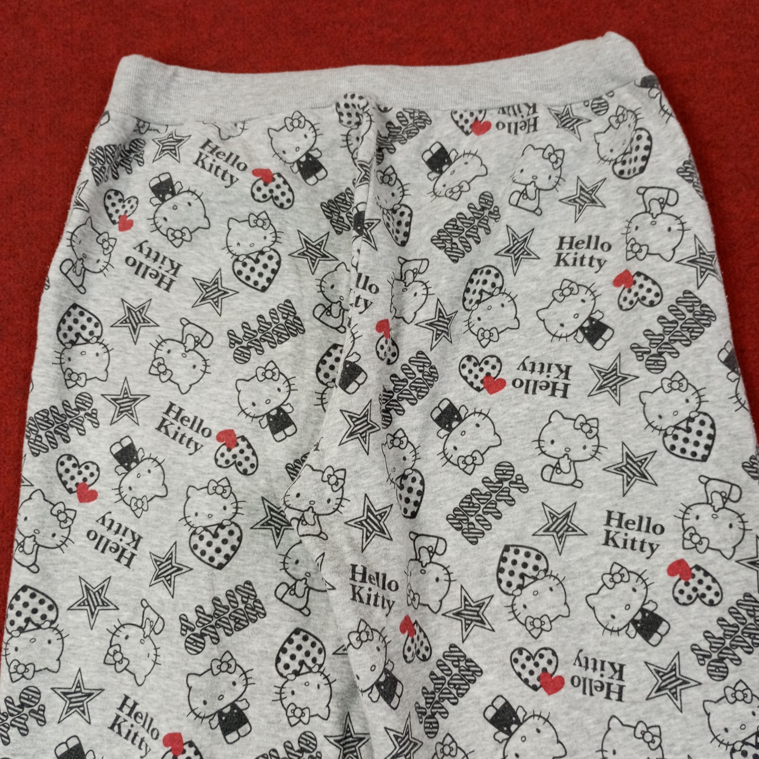 Vintage Hello Kitty Cartoon Fullprint Design Joggers Pants c244n2 Size 30" / US 8 / IT 44 - 5 Thumbnail
