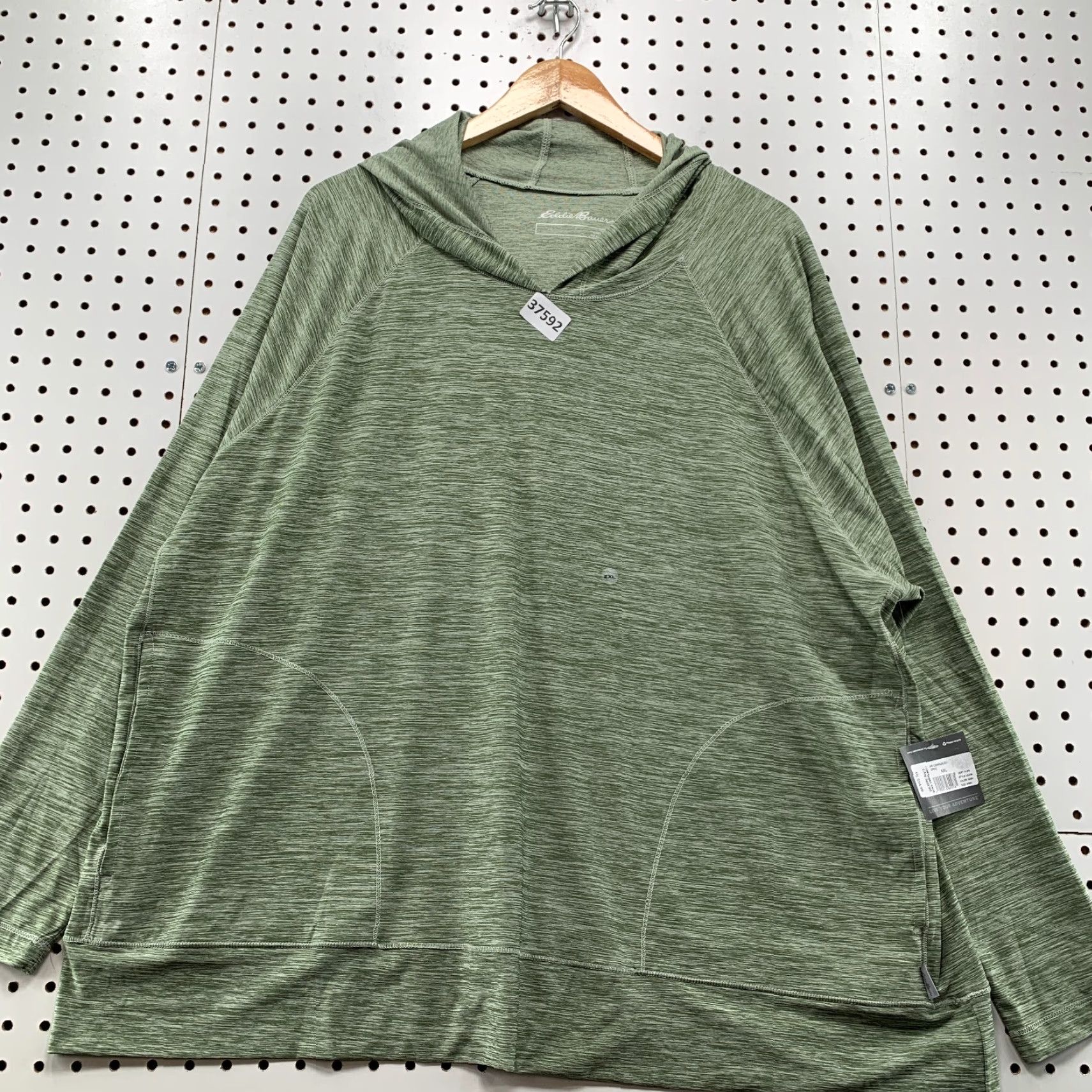 Eddie Bauer Eddie Bauer Hoodie Sweatshirt Women's 2XL Green Lightweight Pullover Activewear Size XXL / US 16-18 / IT 52-54 - 5 Thumbnail