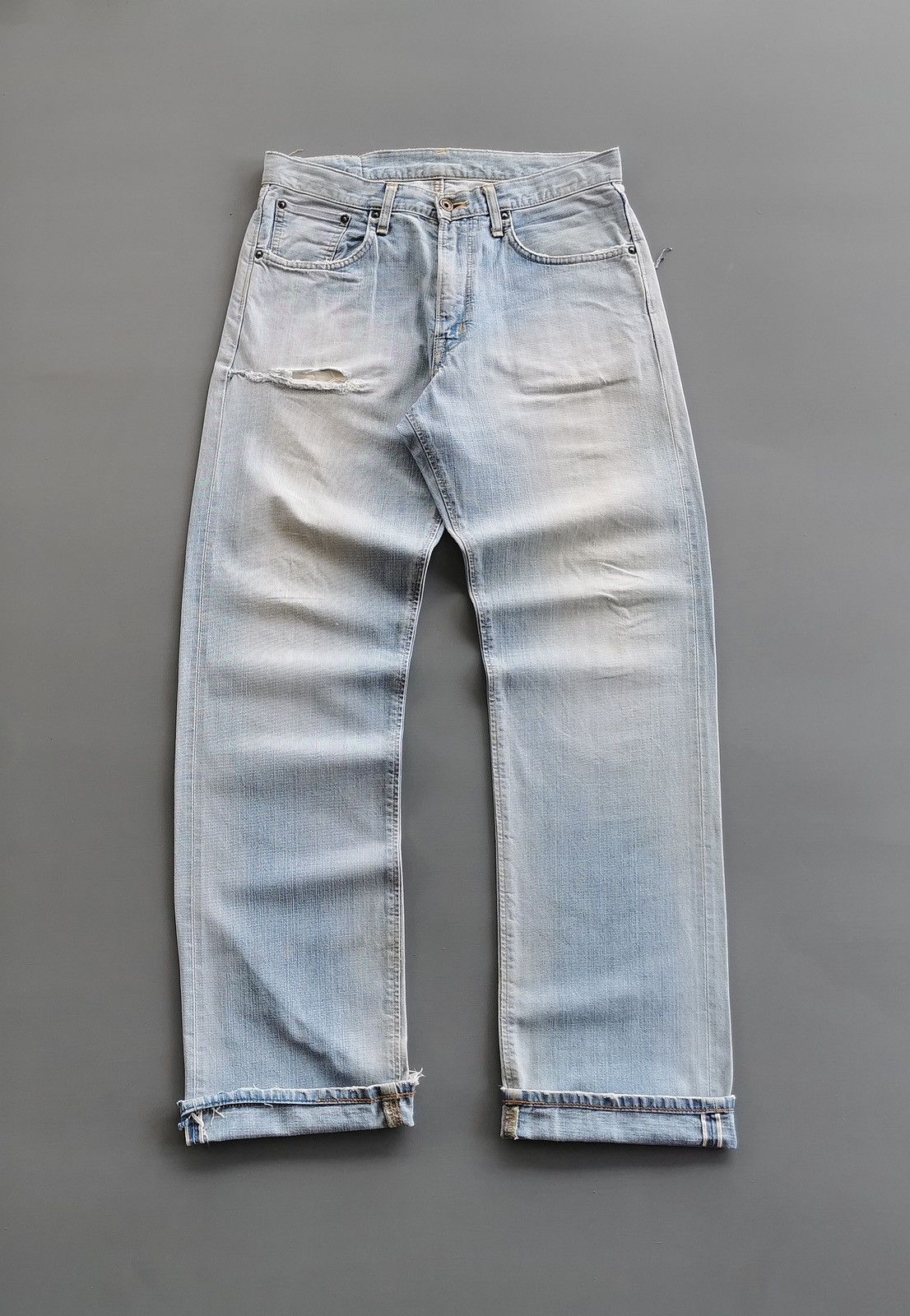 Edwin Vintage Edwin Selvedge Distressed Denim Jeans Size US 32 / EU 48 - 7 Thumbnail