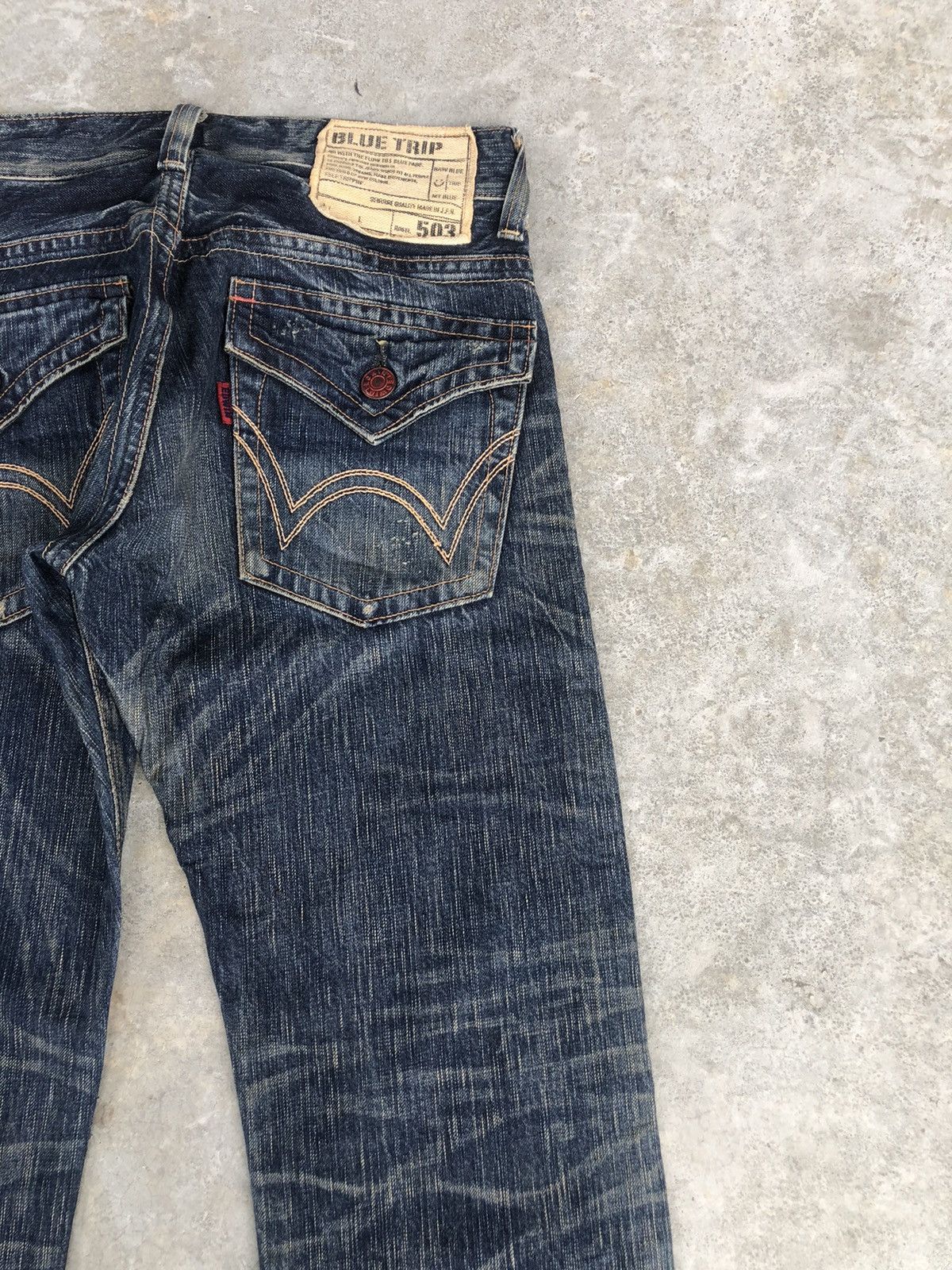 If Six Was Nine Japanese Edwin 503 Flared Jeans Bootcut Distressed Jeans Size US 31 - 10 Thumbnail