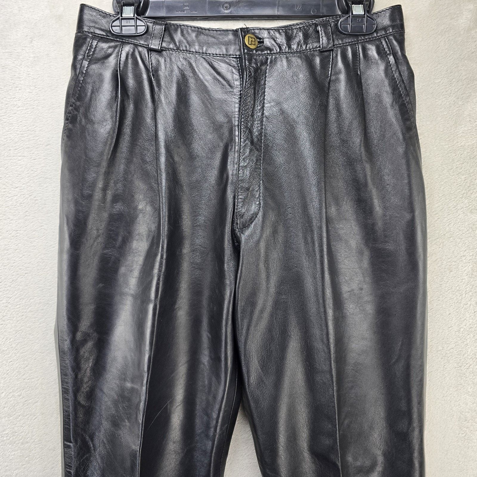 Paco Rabanne Vintage Paco Rabanne Paris Leather Pants 34 (Fit 28x32) 70s Size 28" / US 6 / IT 42 - 2 Thumbnail