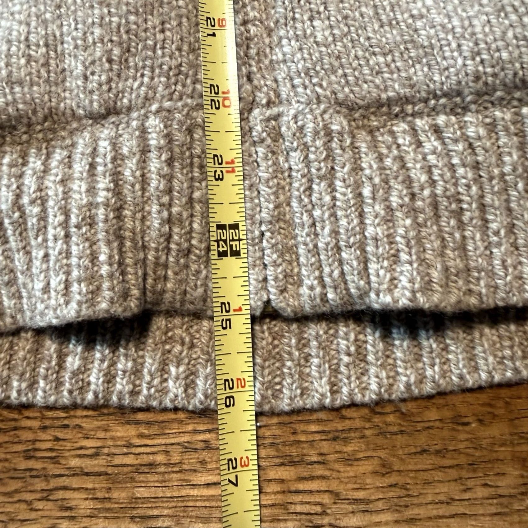 Vintage LL Bean Mens Lambswool Full Zip Sweater Jacket Medium Oatmeal Plaid Lined 500921 Size US M / EU 48-50 / 2 - 6 Thumbnail