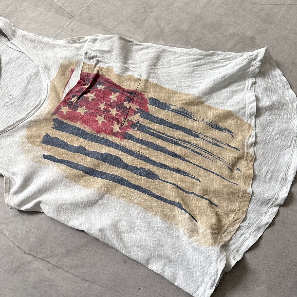 John Galliano Y2K USA Flag Hysteric Glamour Vibe Tank Top Ed Hardy Style Size S / US 4 / IT 40 - 5 Thumbnail