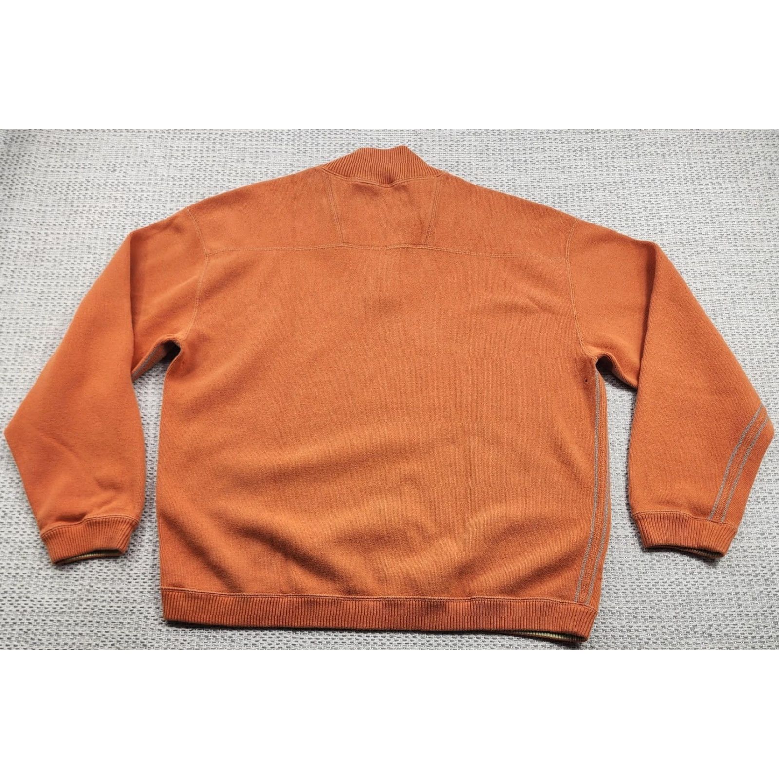 Tommy Bahama Tommy Bahama Sweater Mens L Orange Quarter Zip Pullover Cotton Mock Neck Shirt Size US L / EU 52-54 / 3 - 6 Thumbnail